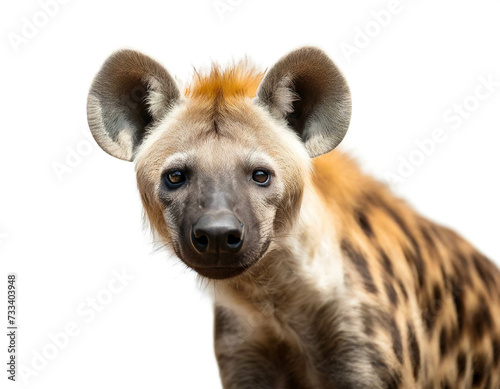 Hyäne isoliert auf weißen Hintergrund, Freisteller 