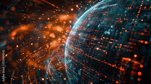 futuristic business world metaverse graphic. In the form of innovation in digital business processing technology, innovation of the 21st century