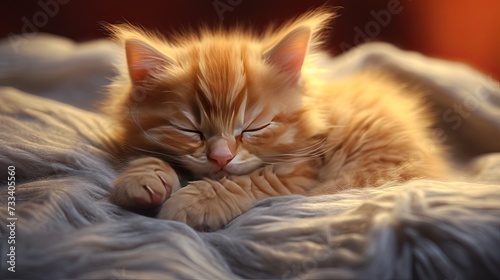 adorable sleeping kitten © neirfy