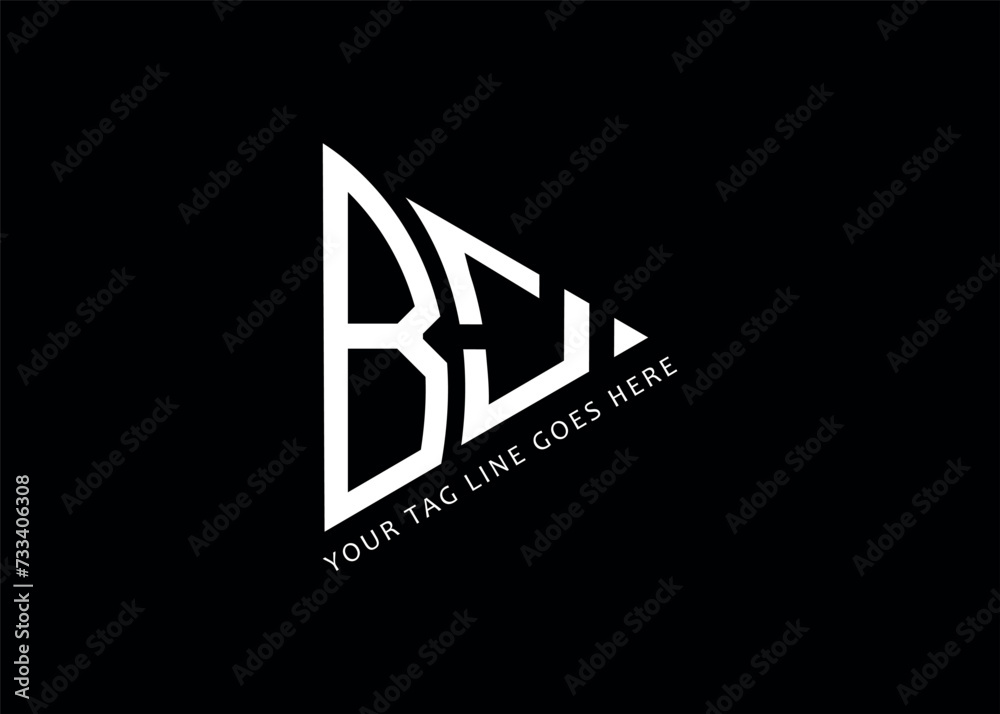 B J TRIANGLE letter logo design B J TRIANGLE letter logo design