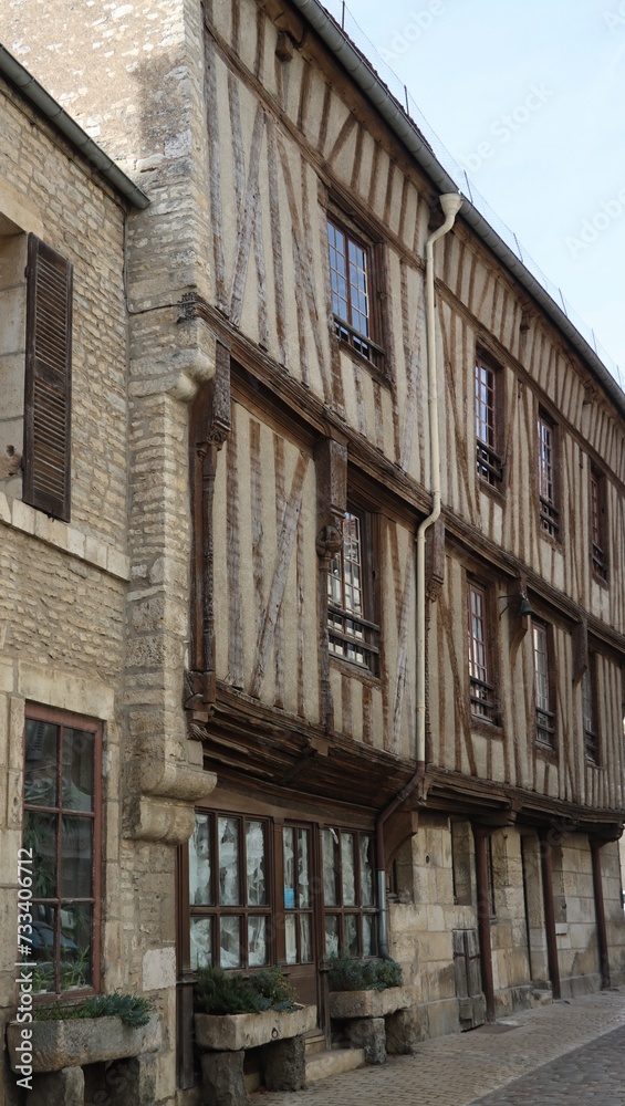 old houses in the town, France 