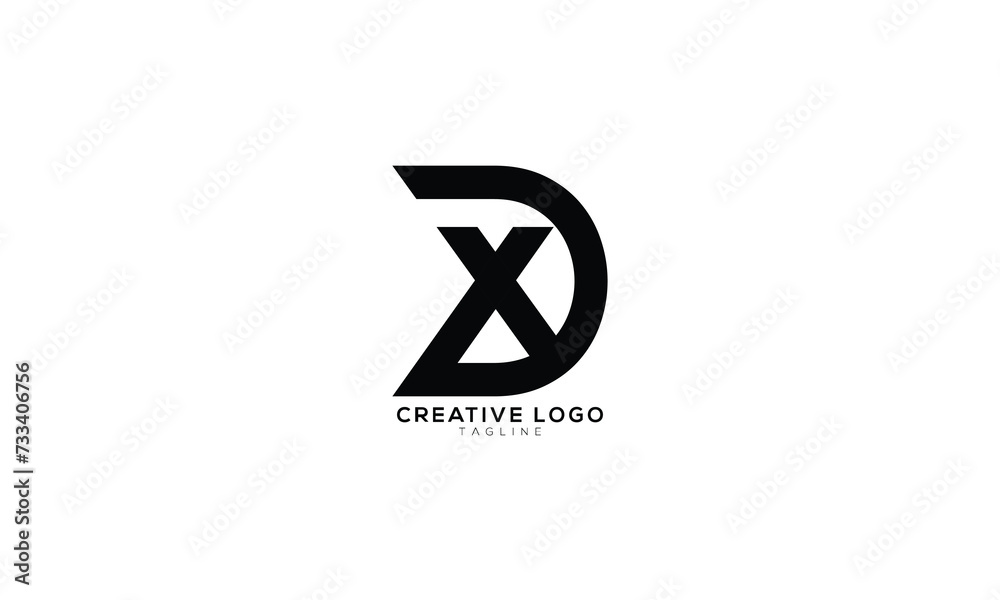 XD DX Abstract initial monogram letter alphabet logo design XD DX Abstract initial monogram letter alphabet logo design
