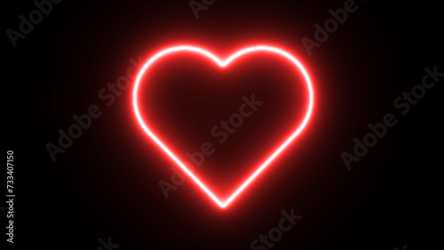 love neon icon graphics. heart icons  concept of love.