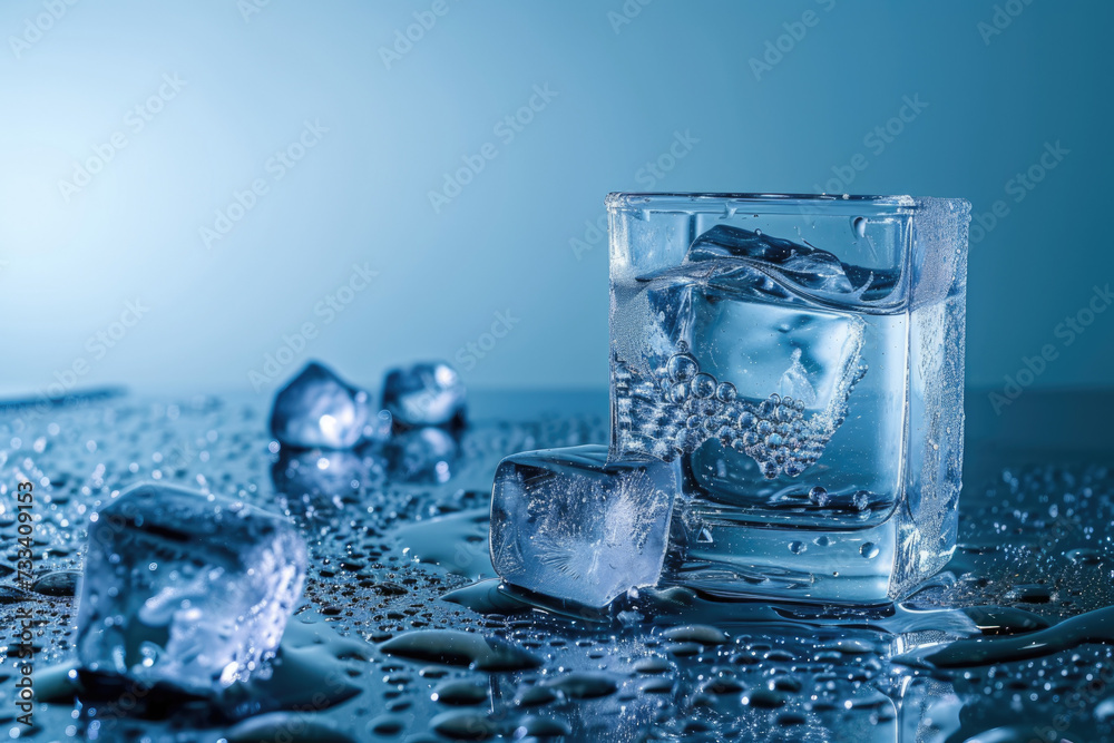 photo of a solid and liquid state with a ice and a water photo of a solid and liquid state with a ice and a water
