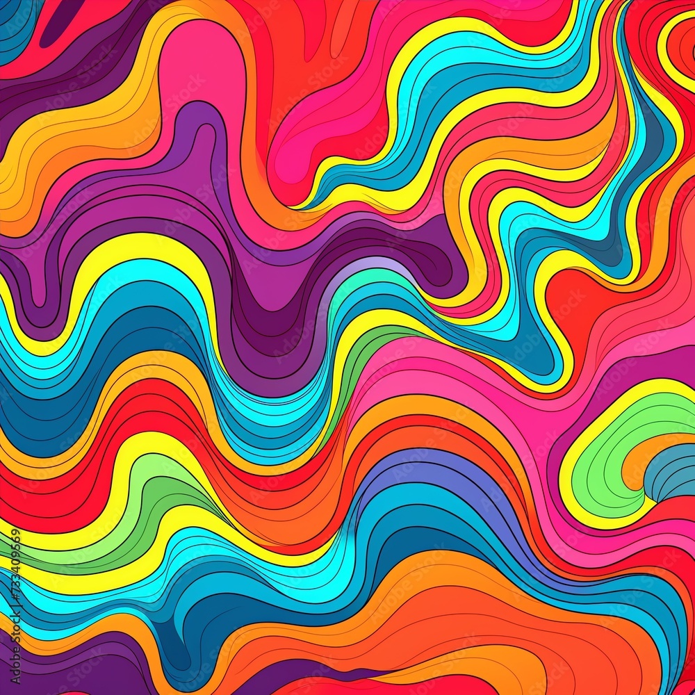 Seventies psychedelic vintage background