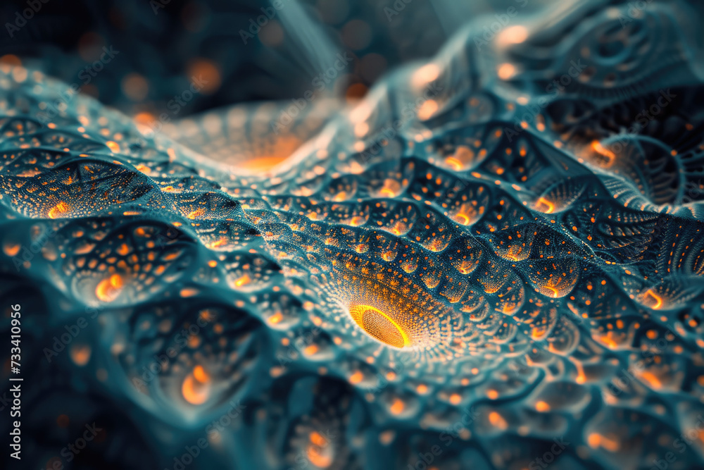 simple and complex pattern with a dot and a fractal simple and complex pattern with a dot and a fractal