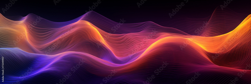 Abstract technology art Futuristic background energy wave shape lines ...
