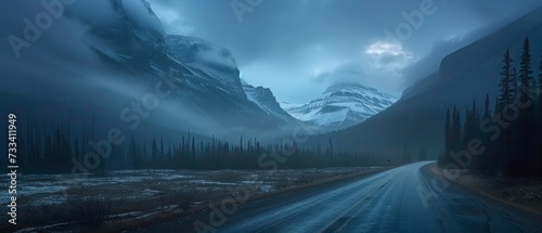 Banff National Park - Dramatic landscape along the Icefields Parkway, Canada