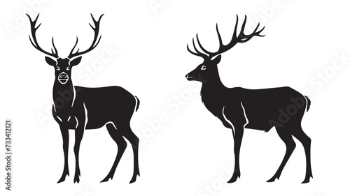 Deer clipart vector. Also useful as logo.