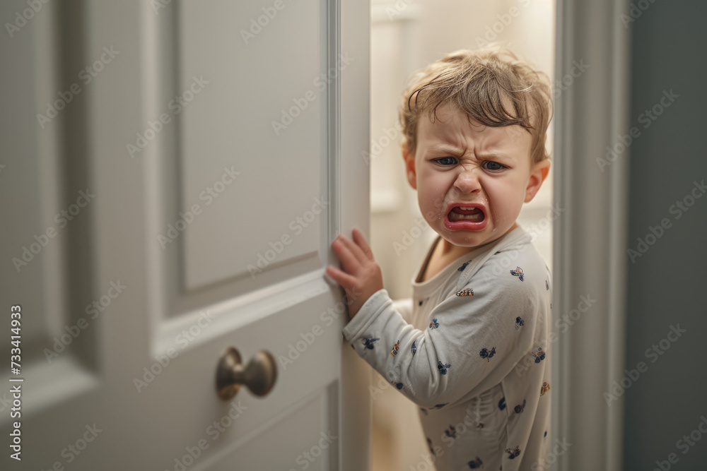toddler throwing a tantrum because he doesn't want to take a bath. toddler throwing a tantrum because he doesn't want to take a bath.