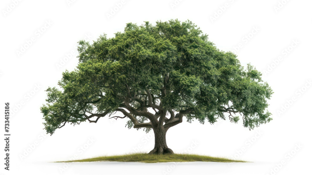 oak tree isolated on a white background oak tree isolated on a white background