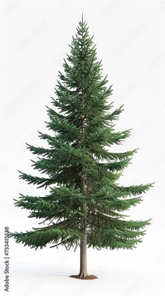 Obraz premium spruce tree isolated on a white a background