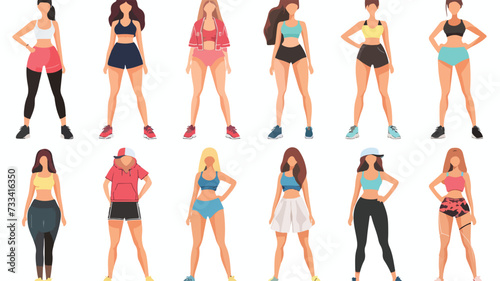 Different types of women sport clothes: Soli