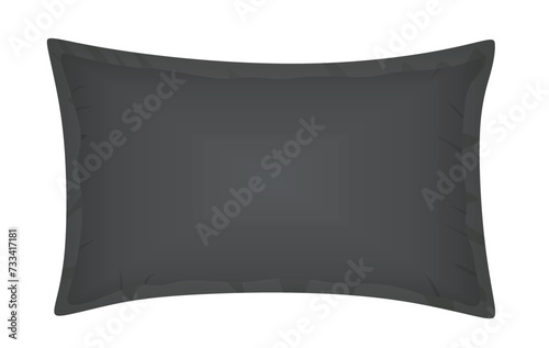 Black home cushion. vector illustration