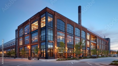 Highlight the grit and charm of an industrial warehouse district © olegganko