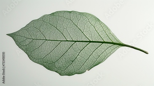 The translucence of a leaf's veins, a network of lifeblood etched in green