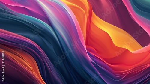 Abstract colorful background with silky waves. 