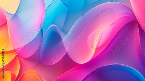 Vibrant Abstract Color Waves. Soft Gradient Background