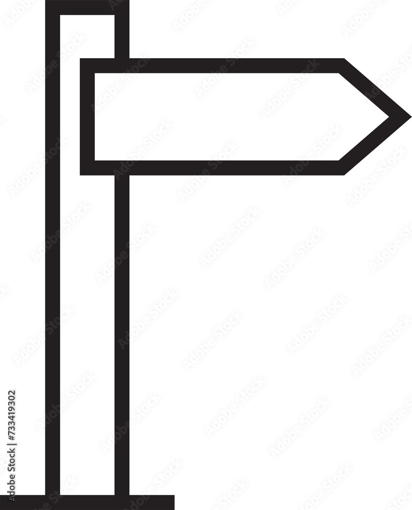Fototapeta premium Street Guidepost Icon