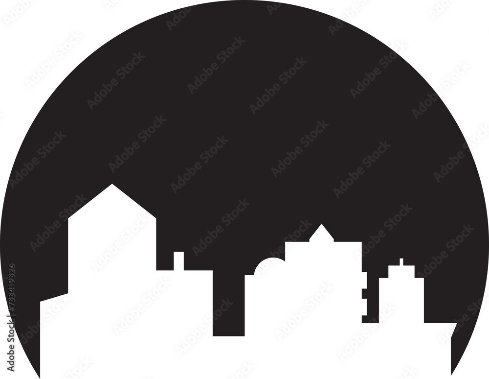 Silhouette Skyscraper Illustration