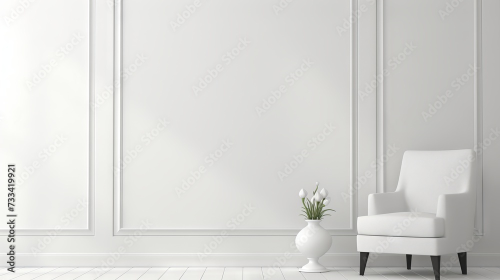 Fototapeta premium Clean and minimalistic white texture