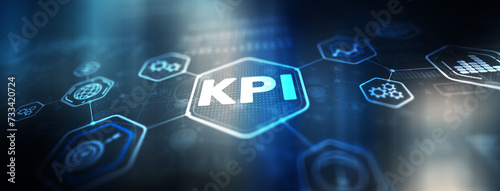 KPI key performance indicator business technology concept on virtual screen photo