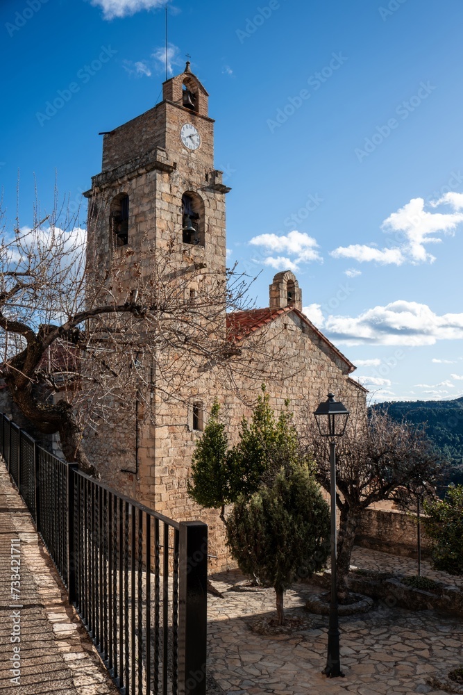 Exterior shot showcasing the stunning Chodos Church in Castellon, Valencia, Spain