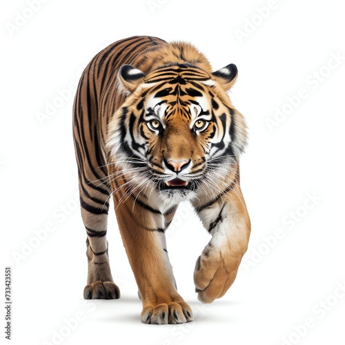 a panthera tigris  studio light   isolated on white background