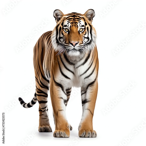 a panthera tigris  studio light   isolated on white background