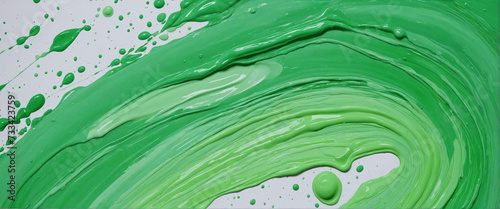 Paint spot green. Acrylic smear of paint.