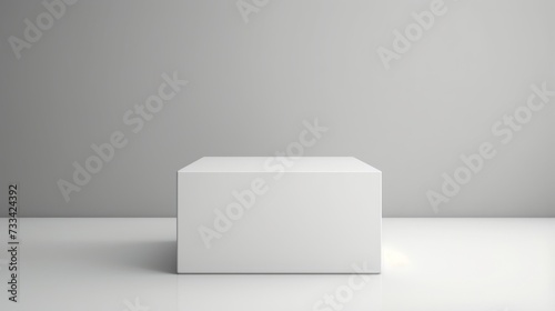 Minimalistic white 3d pedestal