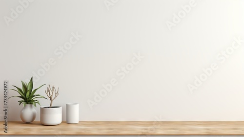 Smooth and uncluttered white surface
