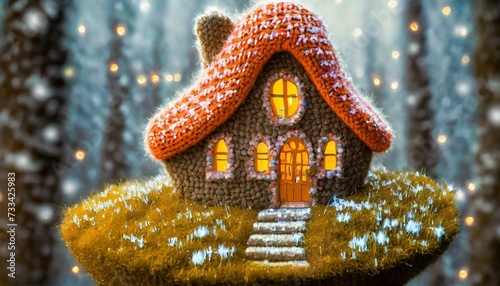 Knitted fairytale house  photo