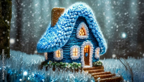 Knitted fairytale house  photo