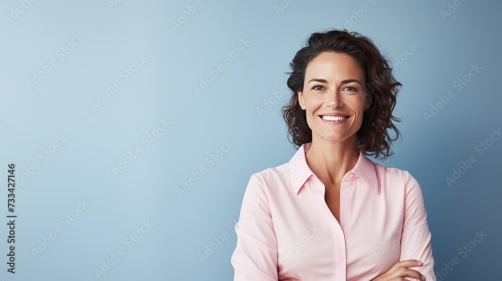 Confident Architect: Portrait of a Smiling Woman in Soft Ambient Light generative ai Confident Architect: Portrait of a Smiling Woman in Soft Ambient Light generative ai