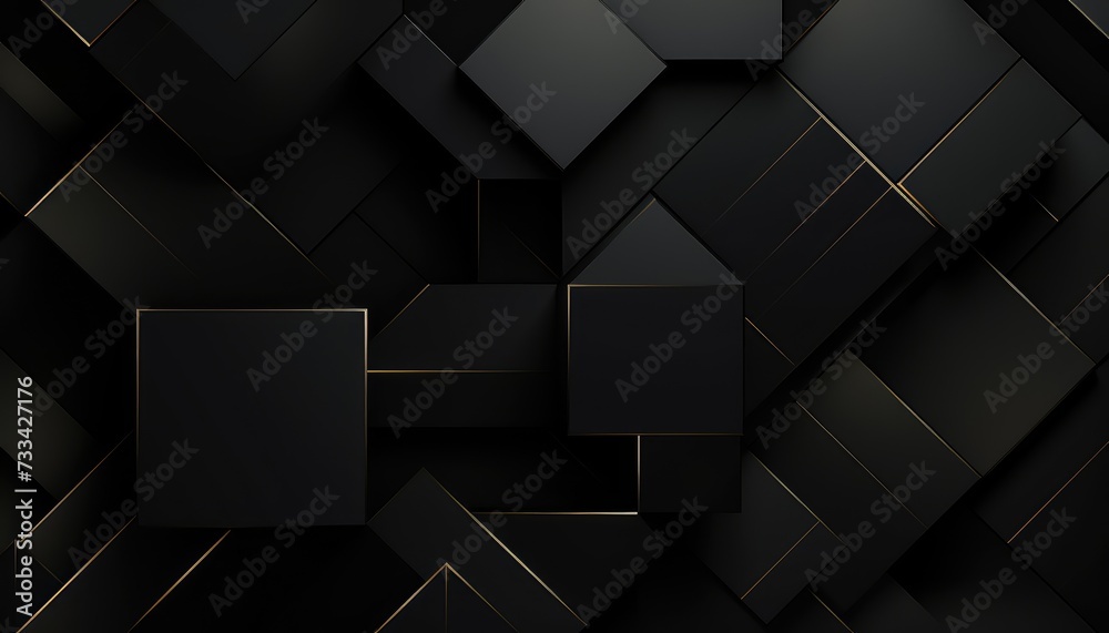 Black abstract geometric background