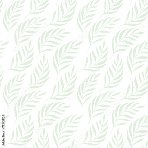 Seamless botanical tropical leaves pattern textile, wallpaper, botanical summer natural ecological © lidianureeva