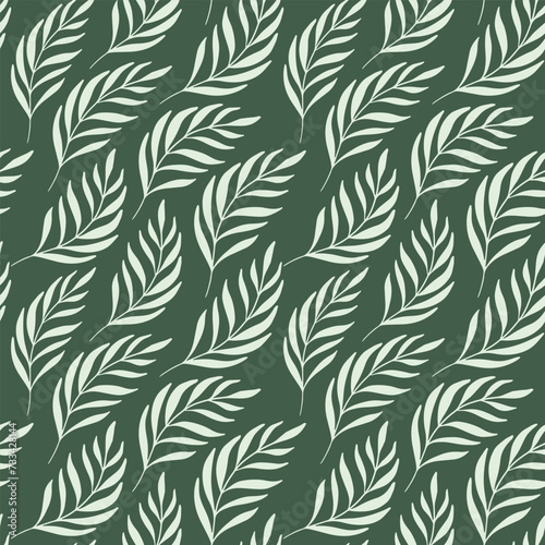 Seamless botanical tropical leaves pattern textile, wallpaper, botanical summer natural ecological 