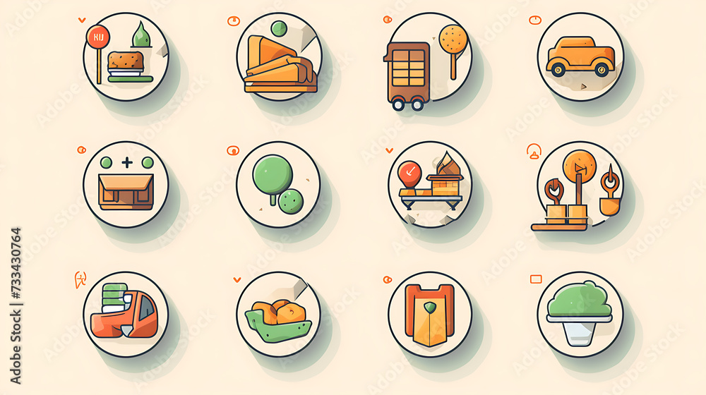 set of icons set of icons