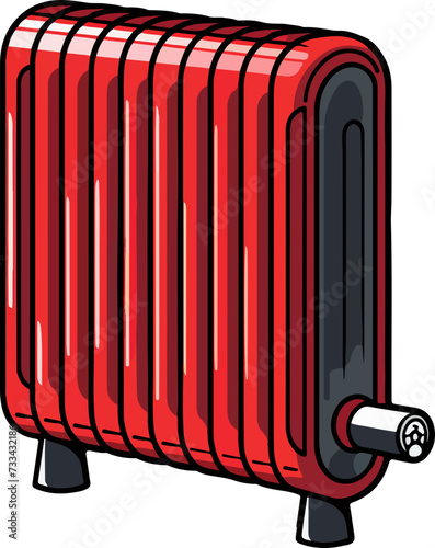 radiator vector illustration isolated on transparent background. 
