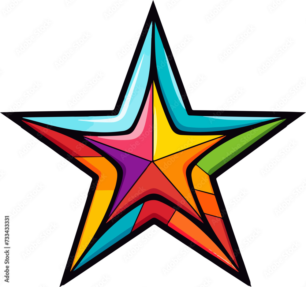 Obraz premium star vector illustration isolated on transparent background.