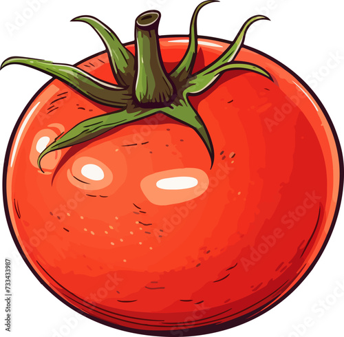 tomato vector illustration isolated on transparent background. 
