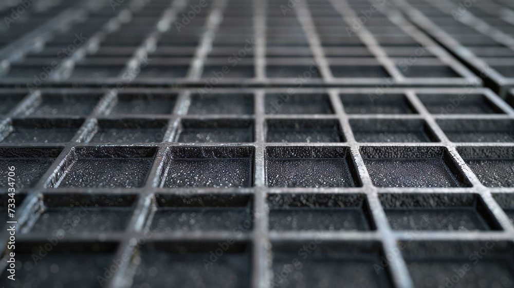 A non-slip steel grating A non-slip steel grating