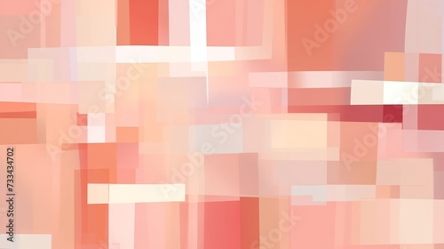 Abstrakcyjne tło w kolorze różowym i białym z regularnymi kwadratami. photo