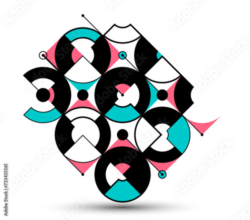 Bauhaus style abstract geom...