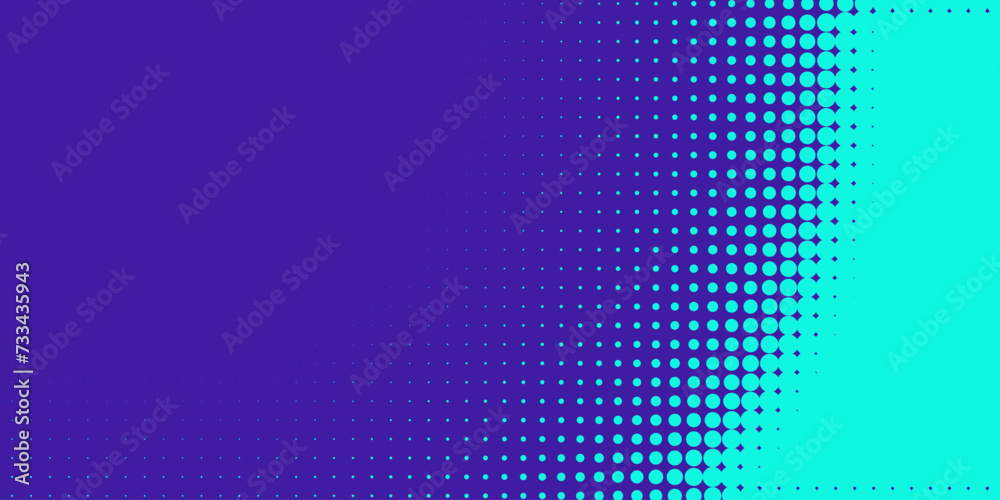 halftone pattern background in electric blue colors. Vector illustration