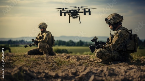 drone operator soldier on a war or counterterroristic operation