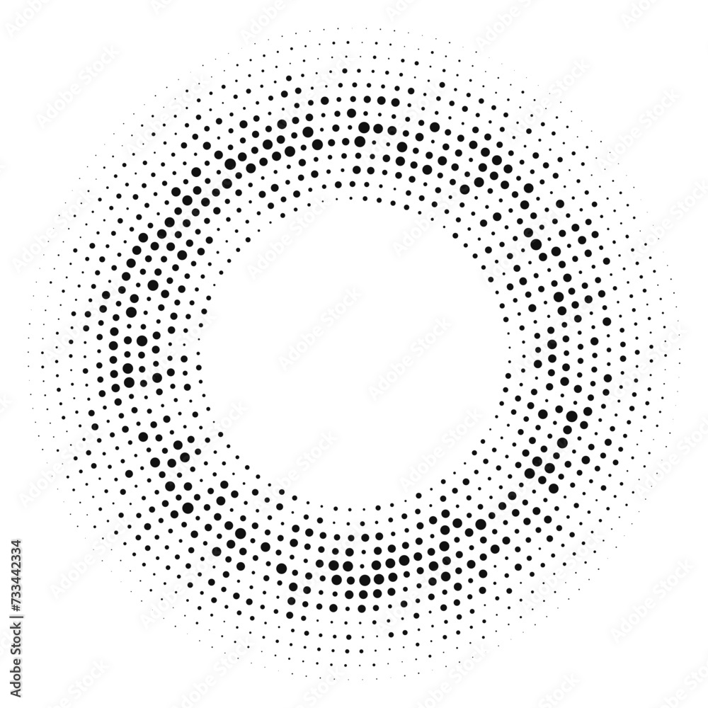 Circle halftone dotted background