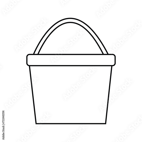 bucket icon icon. Simple element illustration. bucket icon symbol design from Construction collection set. Vector illustration. Eps file 278.