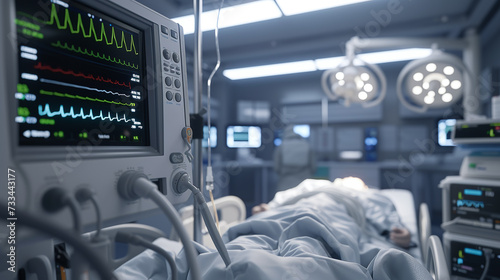 anesthesia machine in hospital operating room